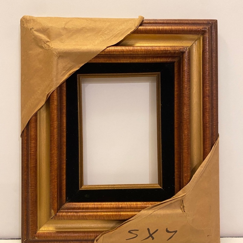 Wooden picture frame no glass. 5 X 7